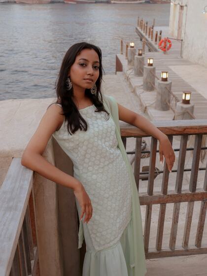 Rehana Cotton A-Line Kurta