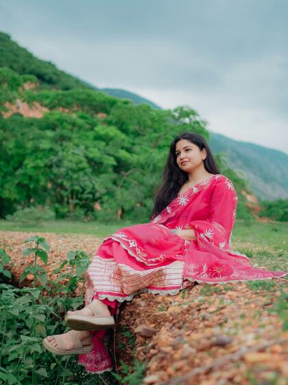 Rukmini Chanderi Kurta Set
